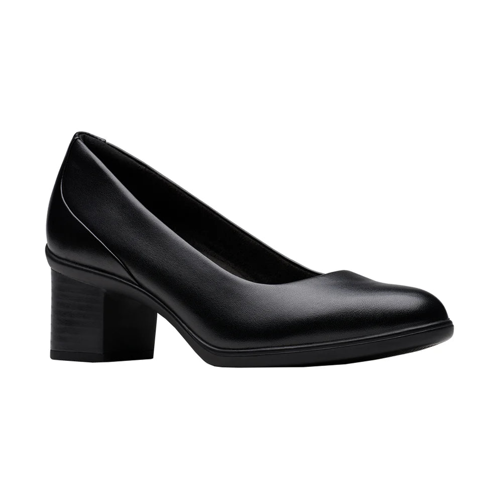 Clarks Women’s Shaya Poppy Black Leather