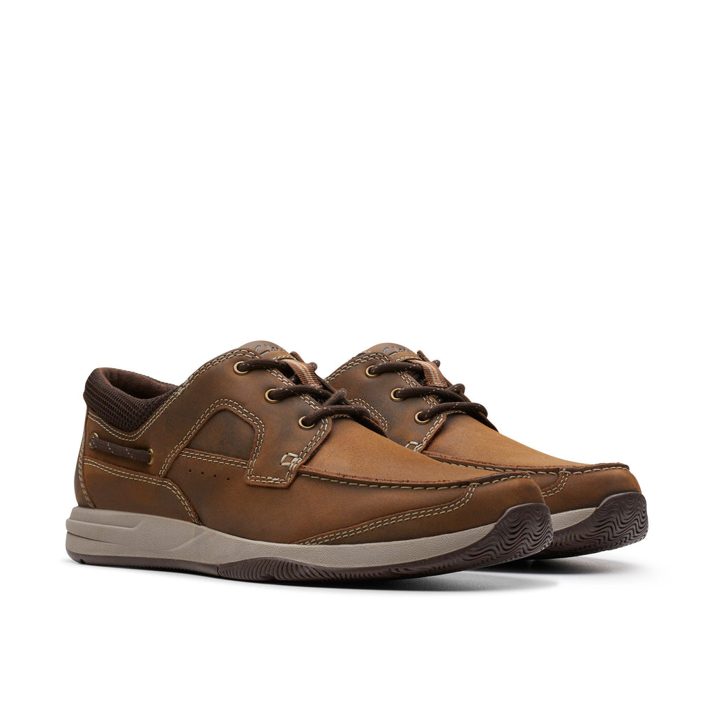 Clarks Men's Sailview Lace Light Beeswax Leather