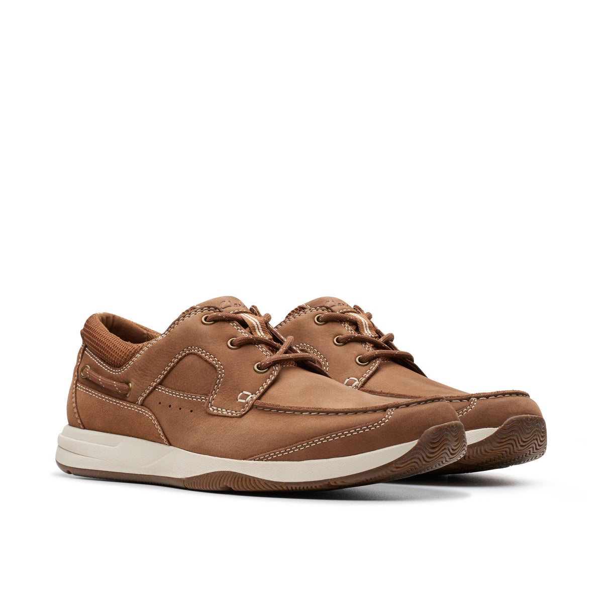 Clarks Men's Sailview Lace Light Tan Nubuck