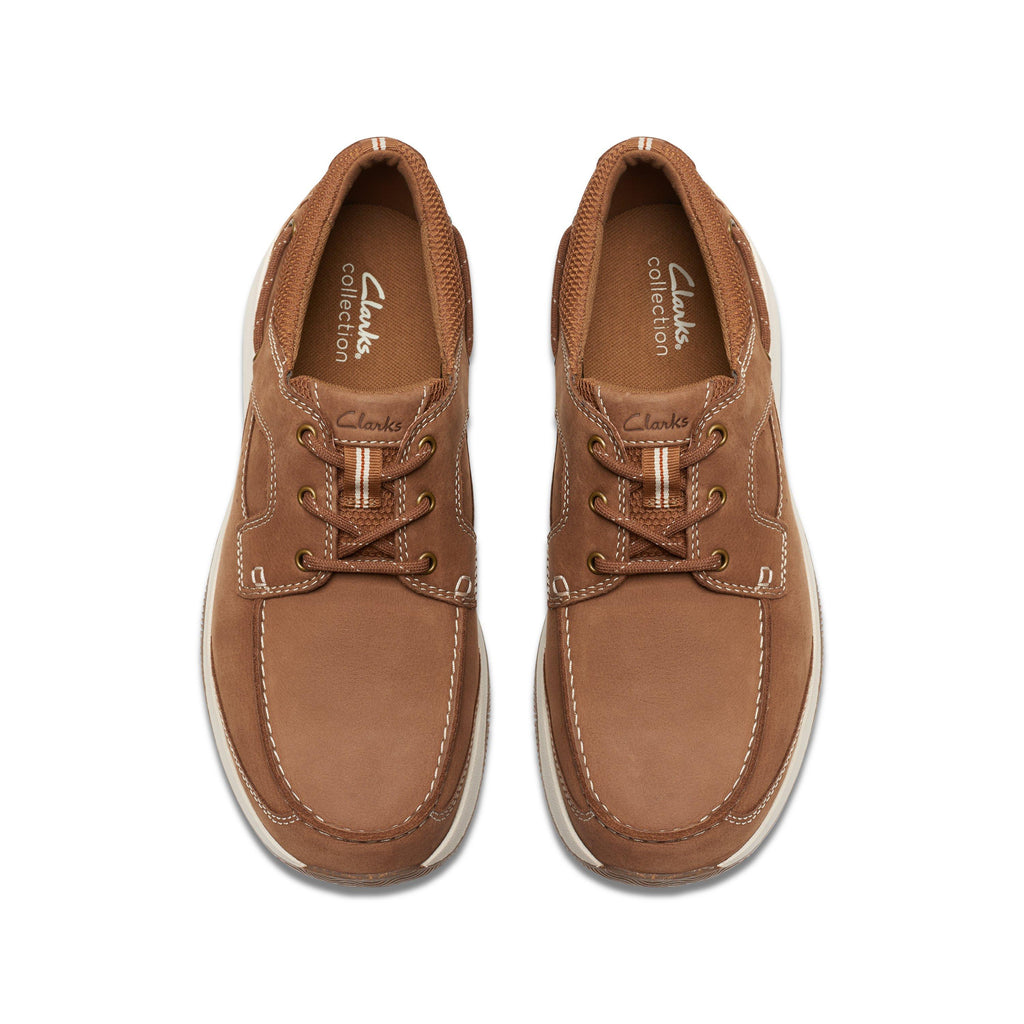 Clarks Men's Sailview Lace Light Tan Nubuck