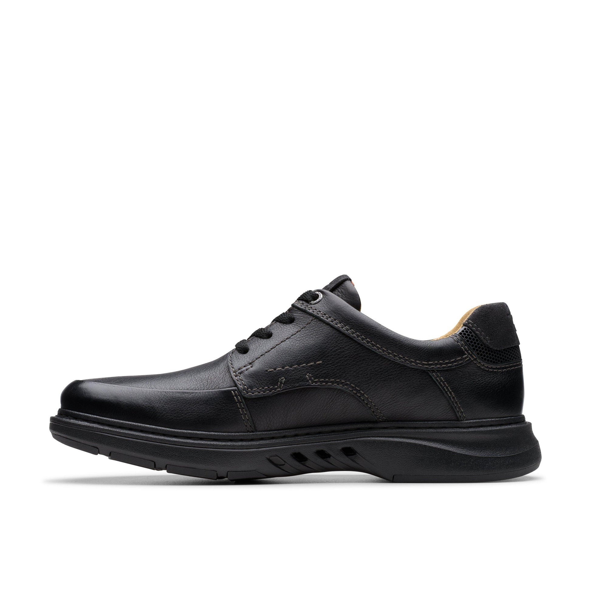 Clarks Men's Un Briley Lace Black Leather