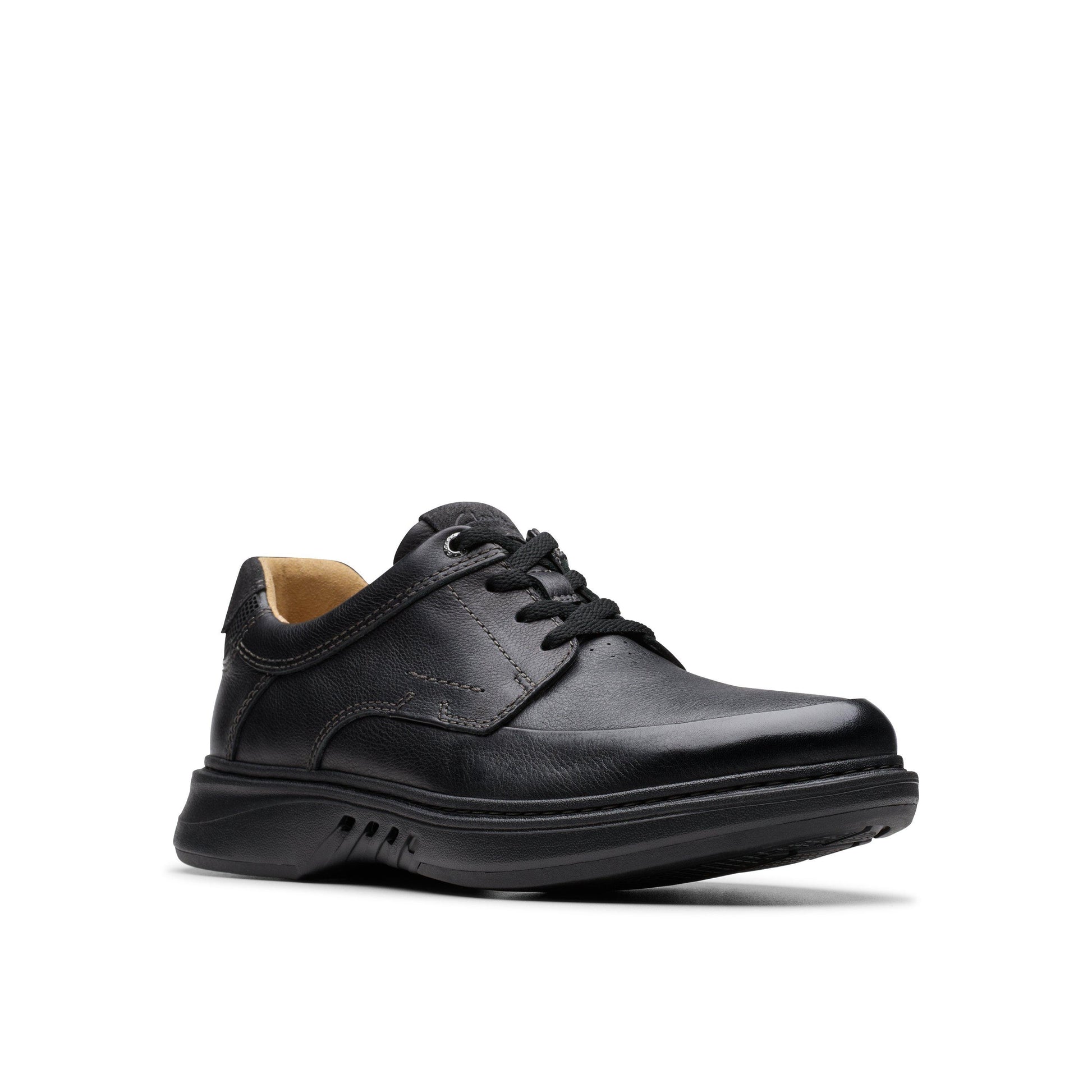 Clarks Men's Un Briley Lace Black Leather