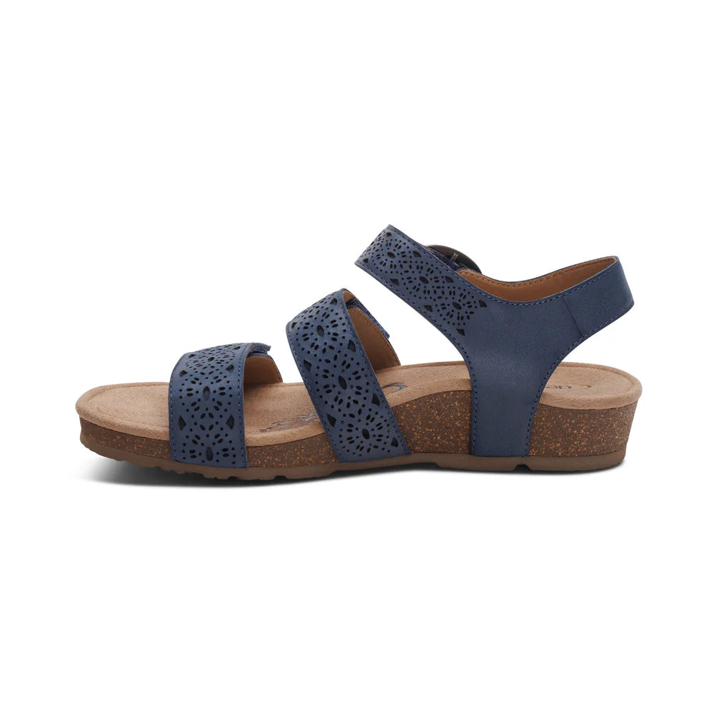 Aetrex Women's Lilly Navy Cutout
