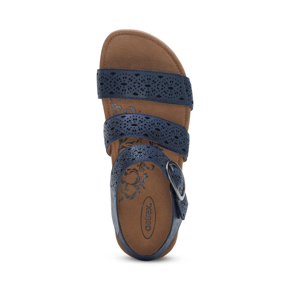 Aetrex Women's Lilly Navy Cutout