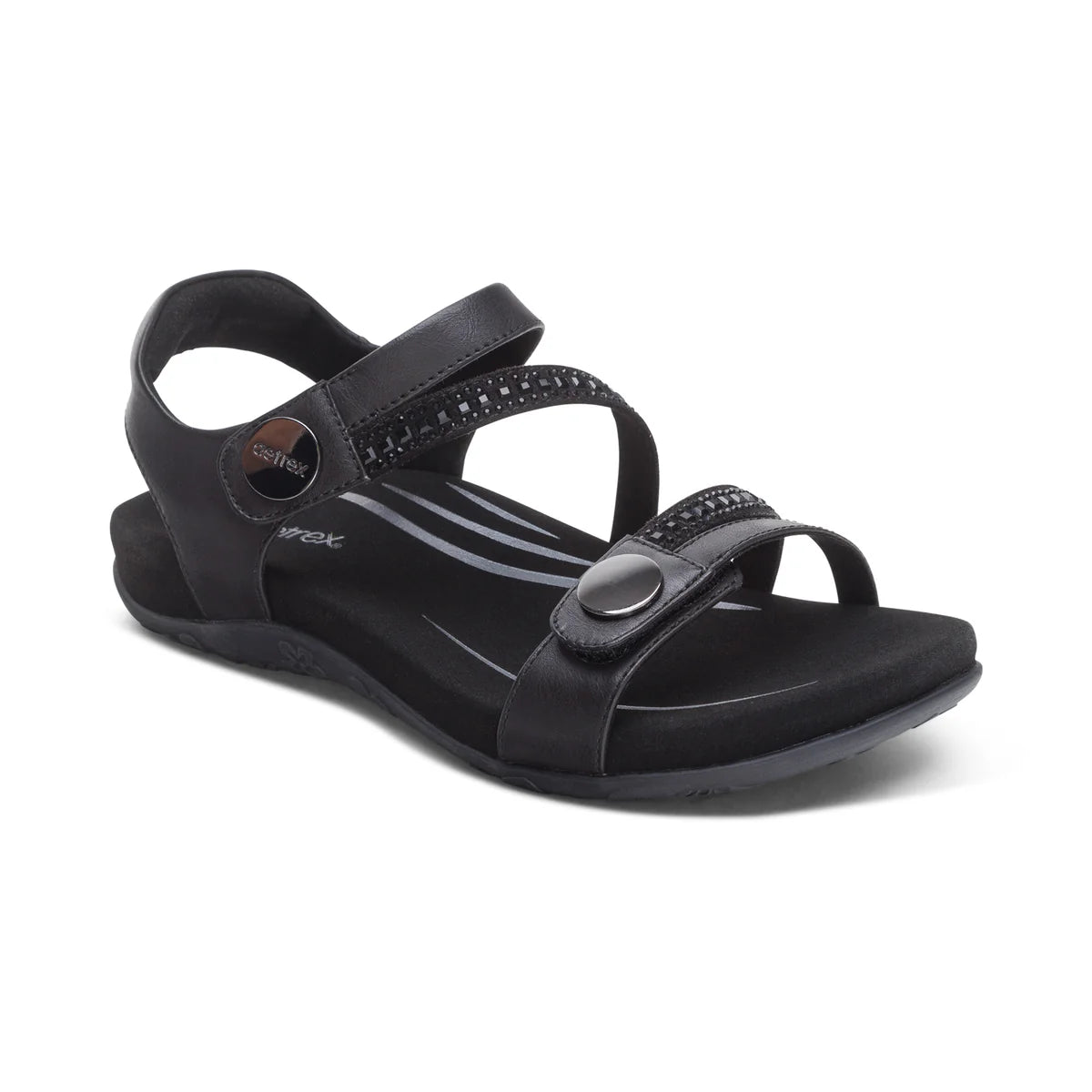 Aetrex Women's Jess Black Sparkle