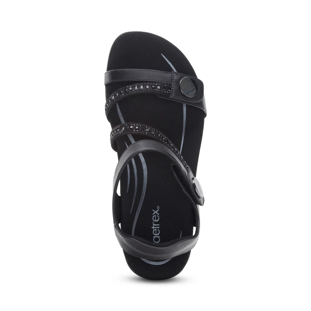 Aetrex Women's Jess Black Sparkle