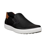 Ecco Men's Soft 7 easy slip on black/cognac