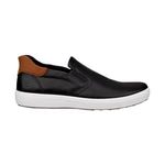 Ecco Men's Soft 7 easy slip on black/cognac