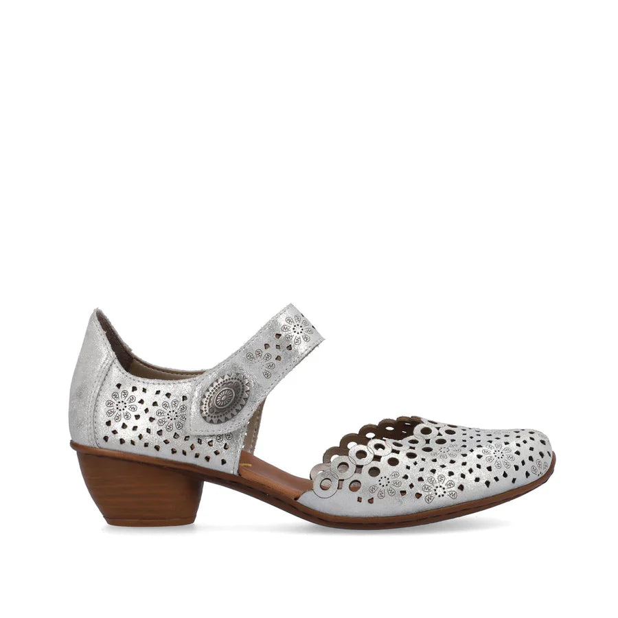 Rieker Women's 43753-90 Silver/Platinum