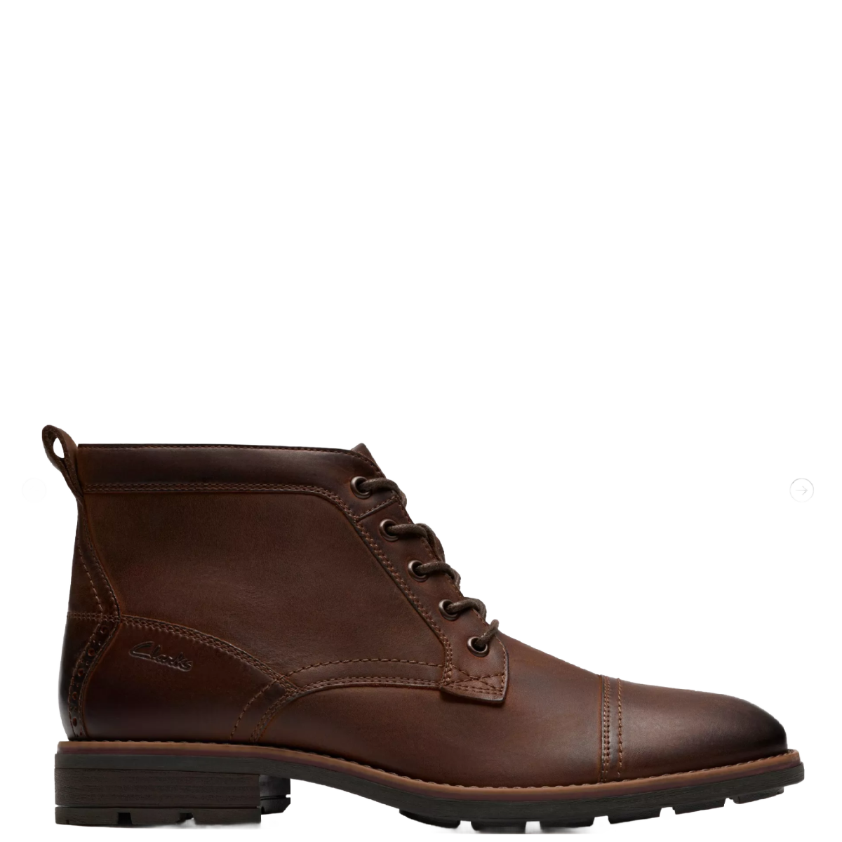 Clarks Men's Emmet Zip Brown Distressed