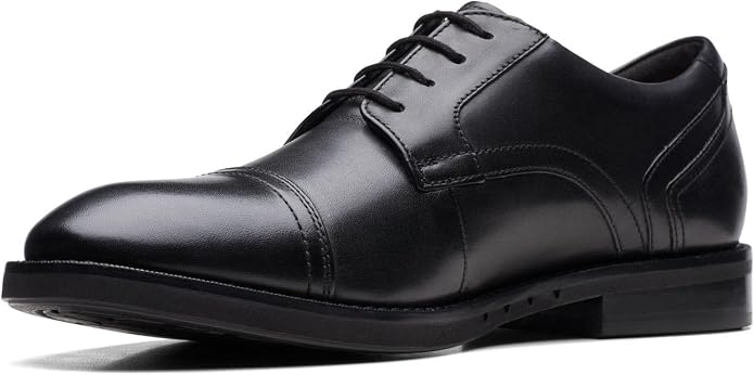 Clarks Men's Un hugh Cap Black Leather