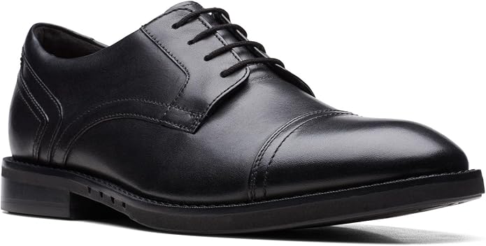 Clarks Men's Un hugh Cap Black Leather