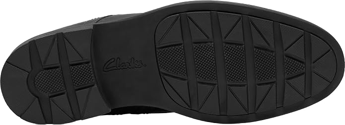 Clarks Men's Emmet Zip Black Distressed