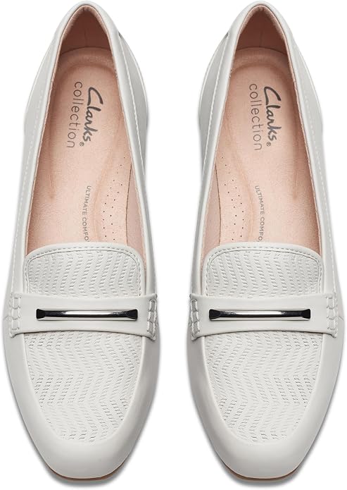 Clarks Women’s Juliet Aster Off White Leather