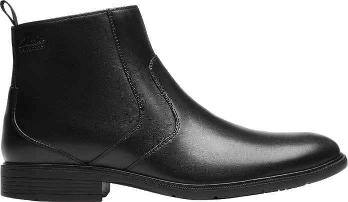 Clarks Men's Steadwell Zip Black Leather