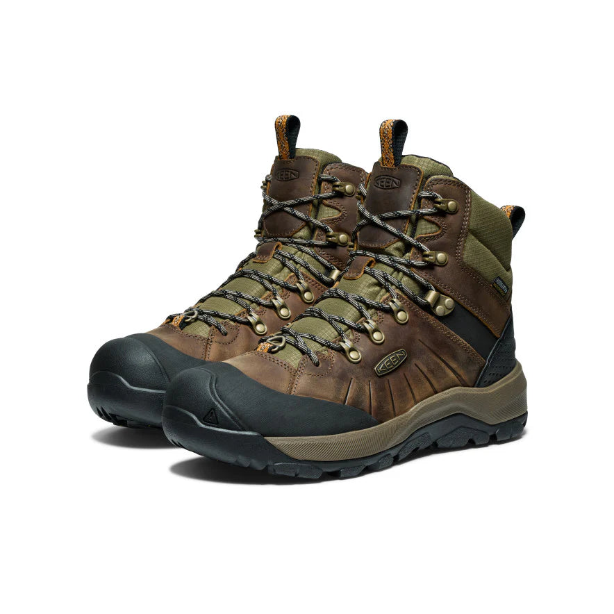 Keen Men's Revel IV Mid Polar Bison/Orange Pepper