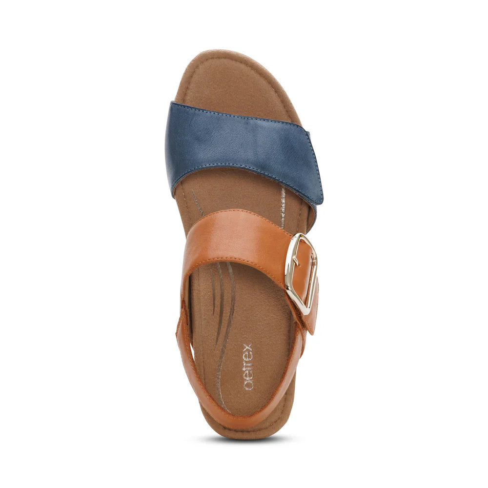 Aetrex Women's Ashley Hazy Blue Multi