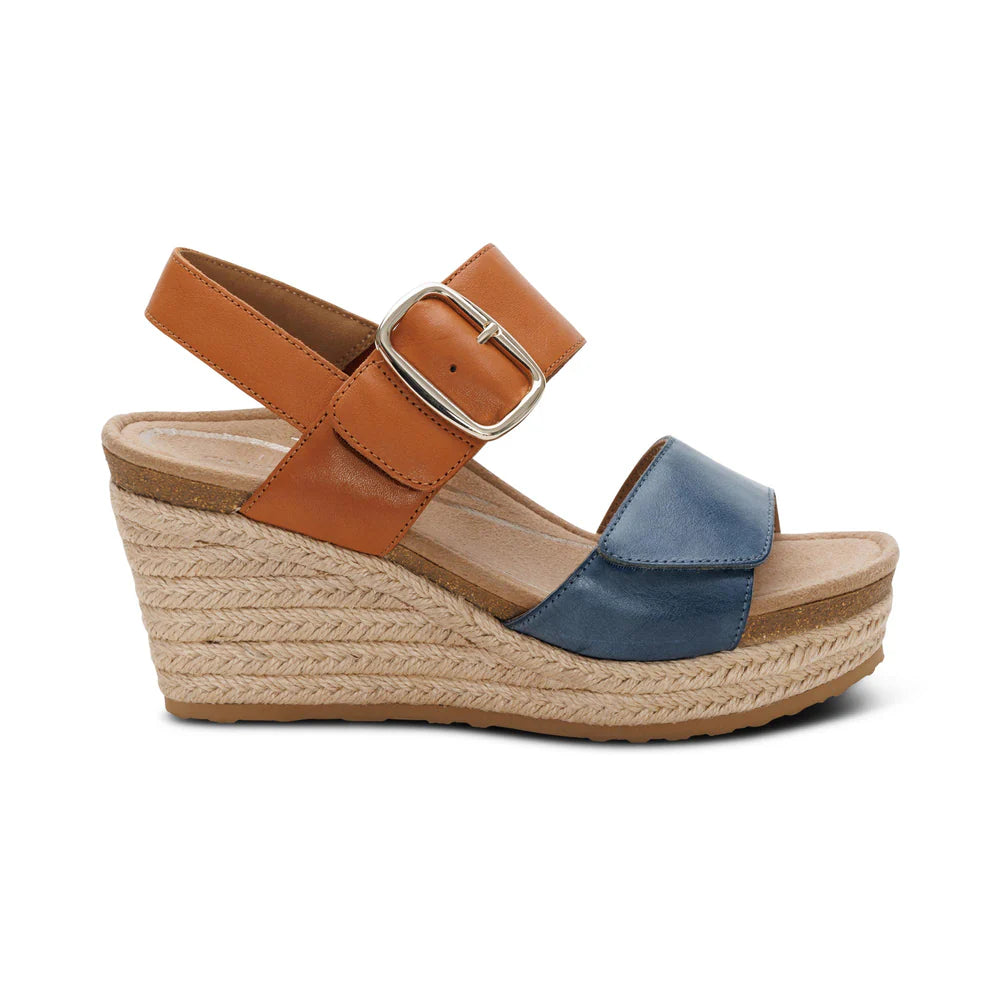 Aetrex Women's Ashley Hazy Blue Multi