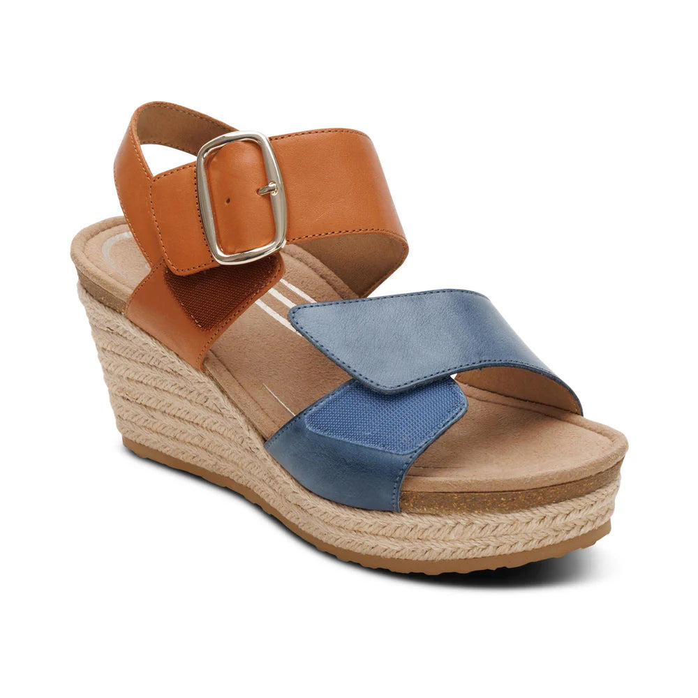 Aetrex Women's Ashley Hazy Blue Multi