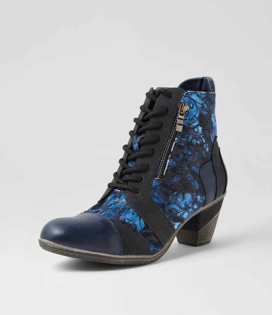 I Love Billy Women's Zolika-IL  Navy Swirl Multi