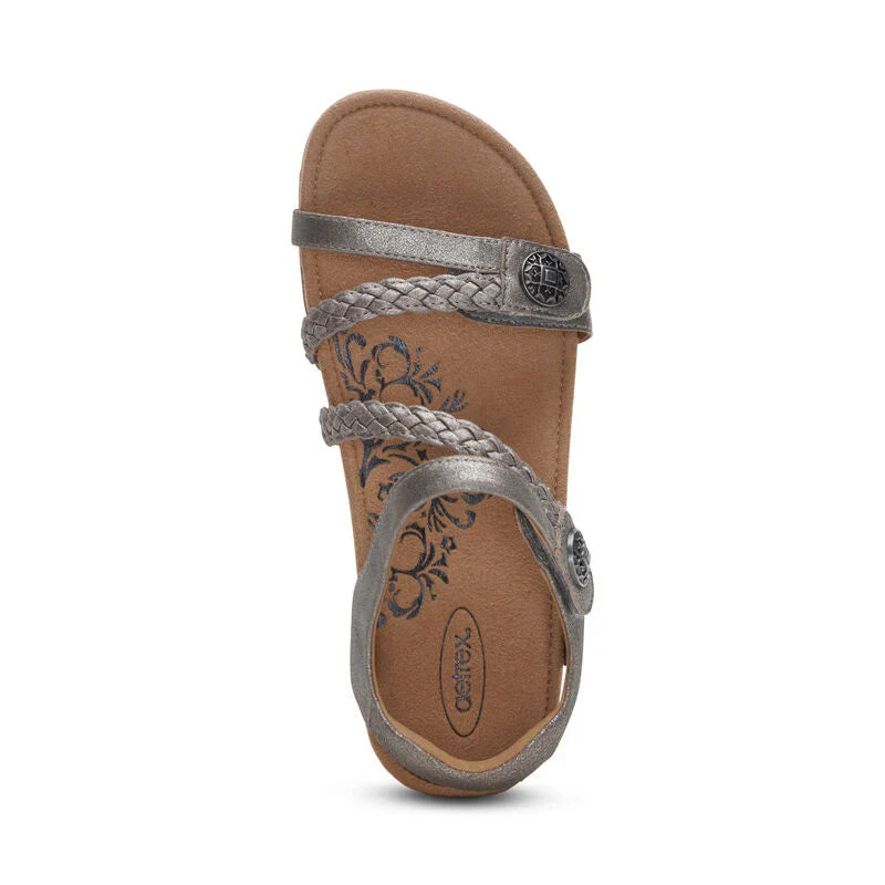Aetrex Women's Jillian Brushed Silver