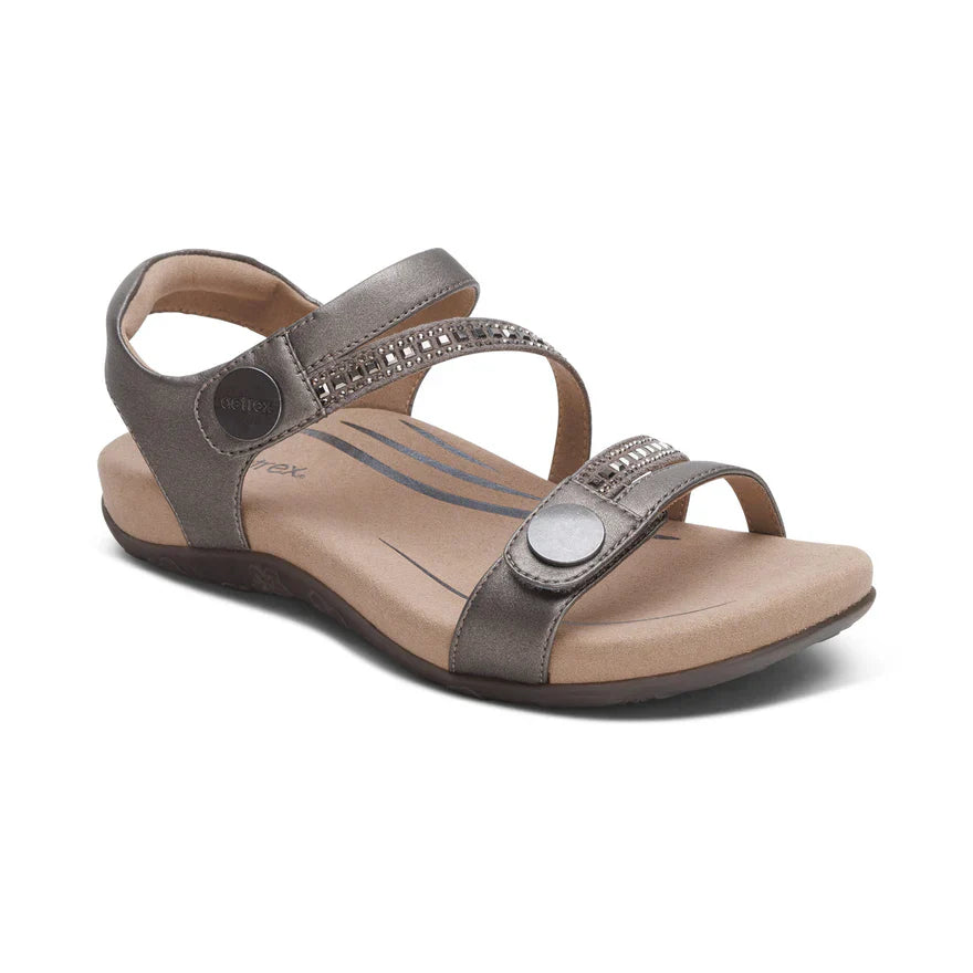 Aetrex Women's Jess Pewter Sparkle