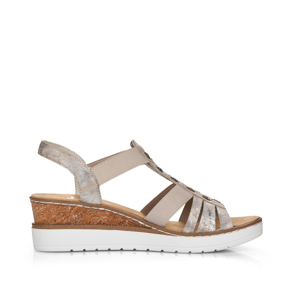Rieker Women's V3822-90 Metallic