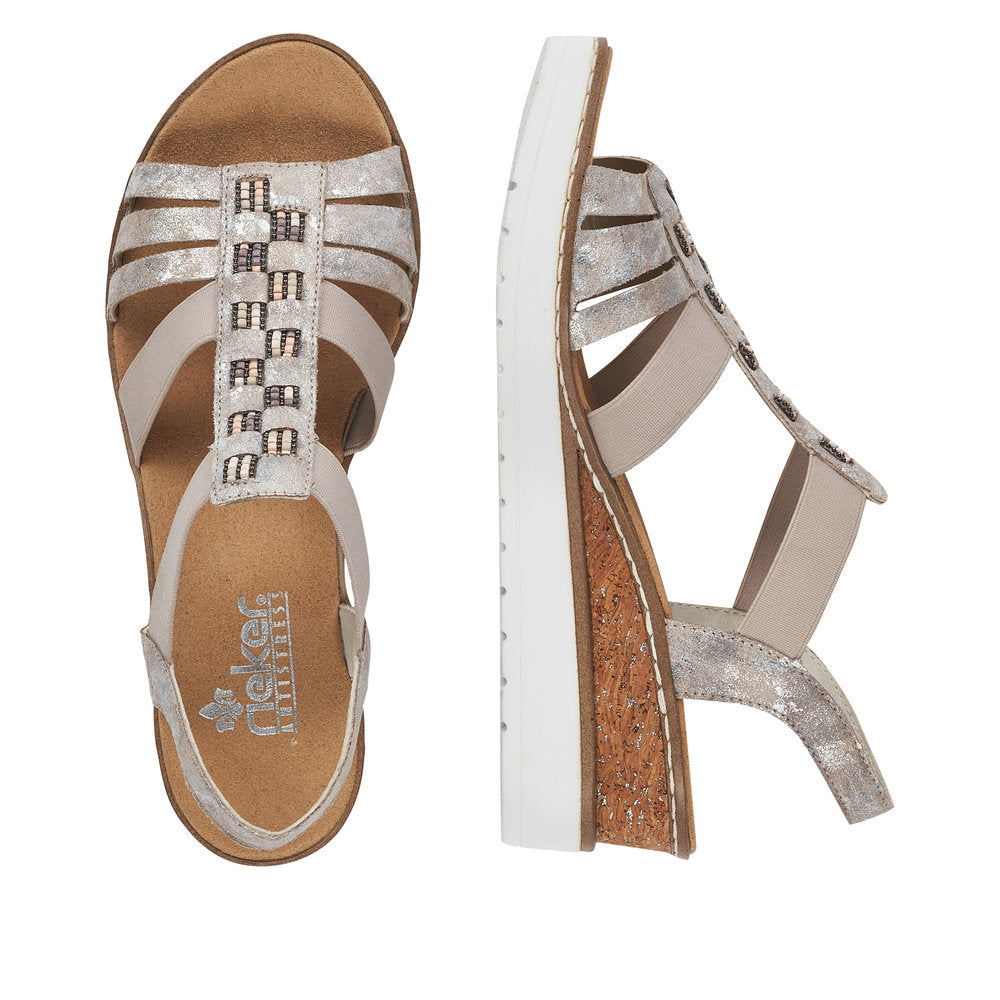 Rieker Women's V3822-90 Metallic
