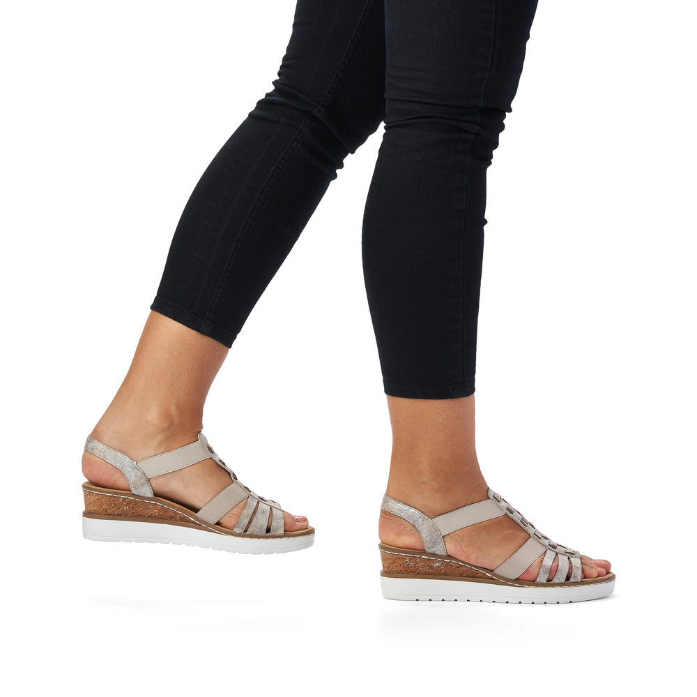 Rieker Women's V3822-90 Metallic
