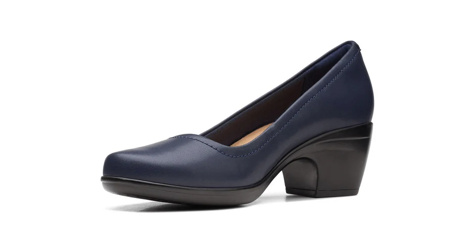 Clarks Women’s Emily Belle Navy Leather