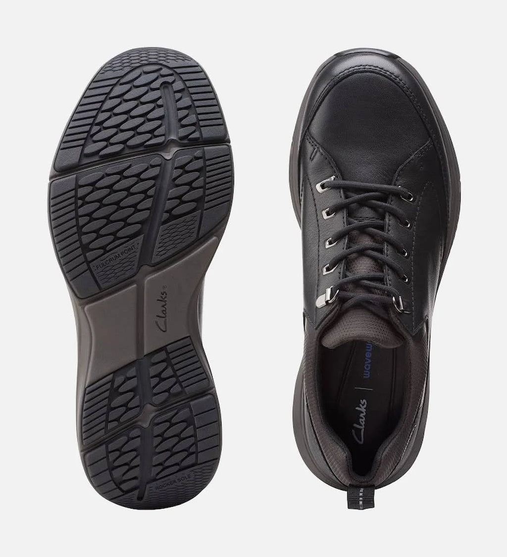 Clarks Men's Wave2 Vibe Black Leather
